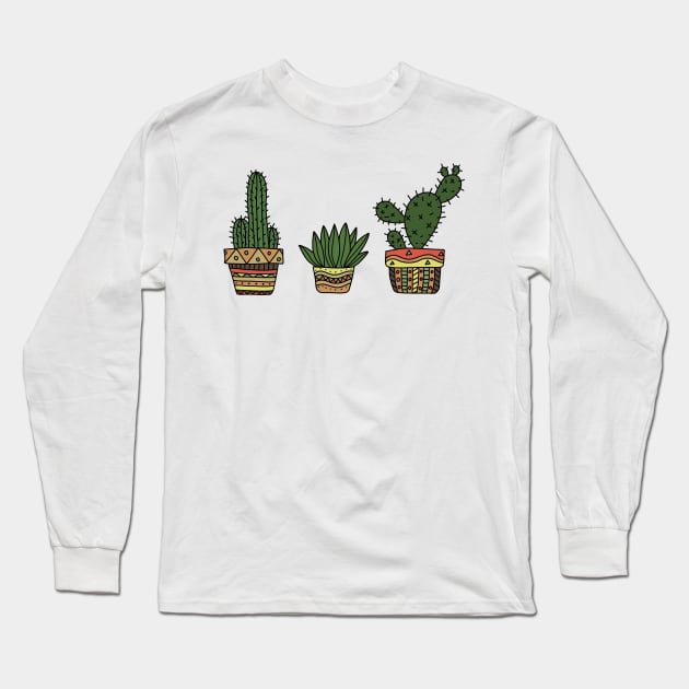 Cactus Long Sleeve T-Shirt by valentinahramov